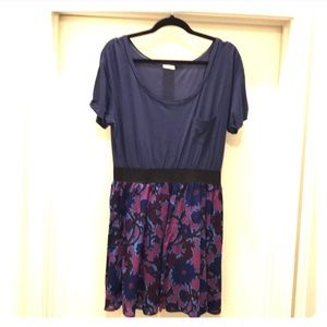 Free People navy blue/floral dress